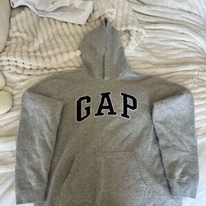 GAP Heather Gray Logo Pullover Hoodie